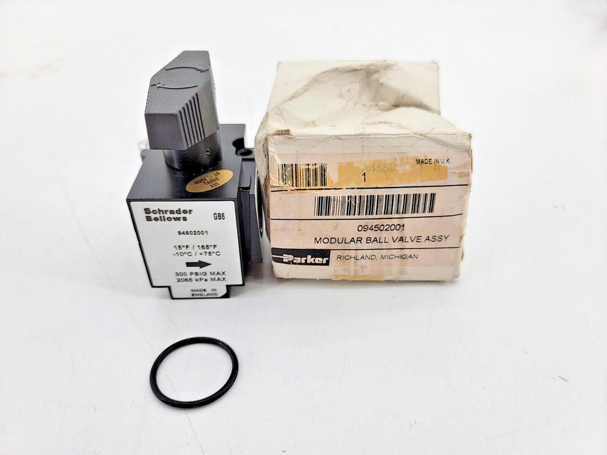 New Parker Schrader Bellows 94502001 Modular Ball Valve Assembly 300PSI