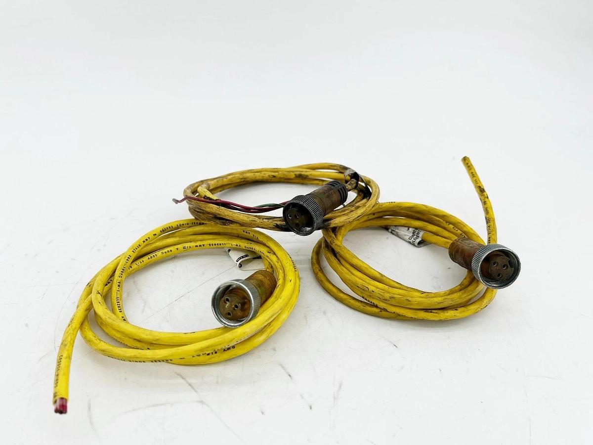 Used Lot of 3 Crouse Hinds 5000109-4L Cordset 3P FR 1/2" NPT R&G 16/1C