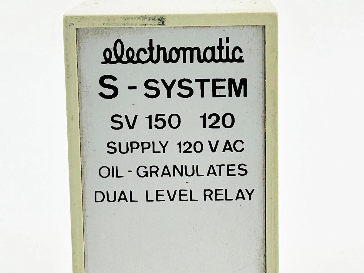 Used Electromatic SV-150-120 Oil Granlates Dual Leval Relay 120V 65Hz 2W