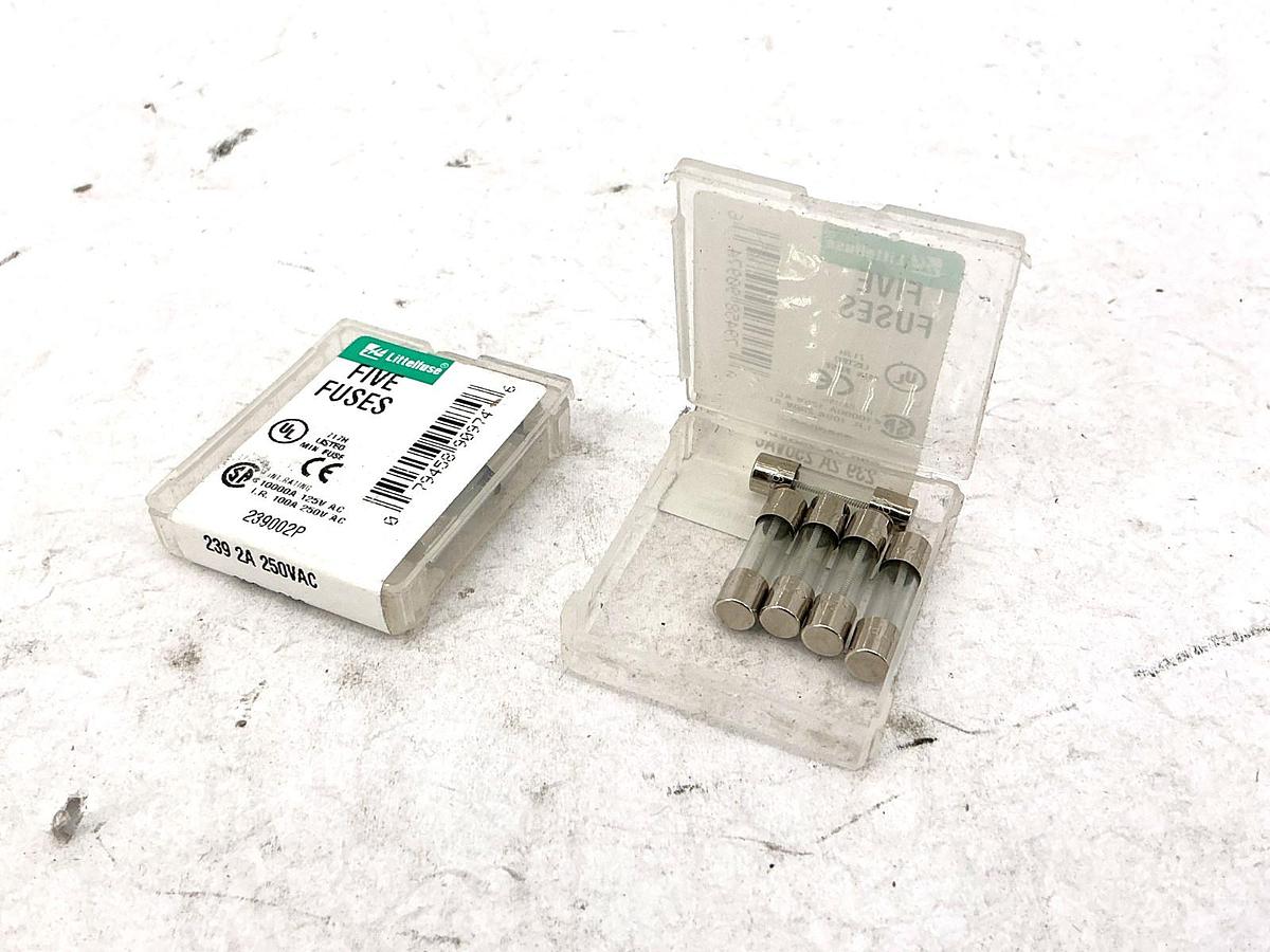 Lot of 10 New Littelfuse 239002P Slo-Blo Glass Fuse 0239002.VXP 239 2A 250VAC