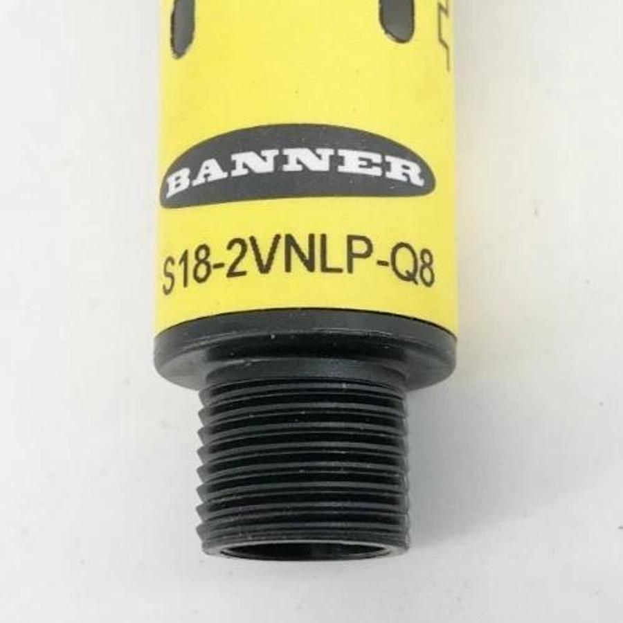 New Banner Engineering S18-2VNLP-Q8 Proximity Sensor 10-30VDC 6m Range