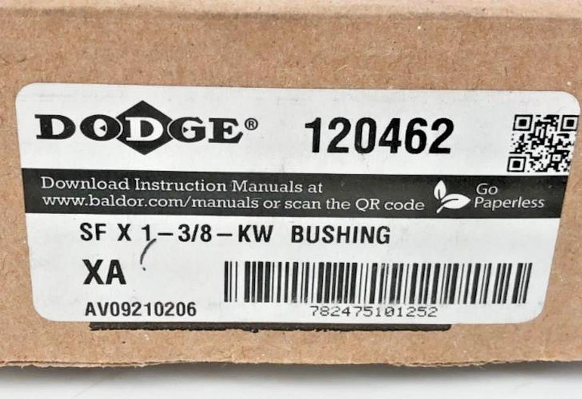 New Dodge 120462 Taper Lock Bushing 1.375" Bore SF X 1-3/8-KW