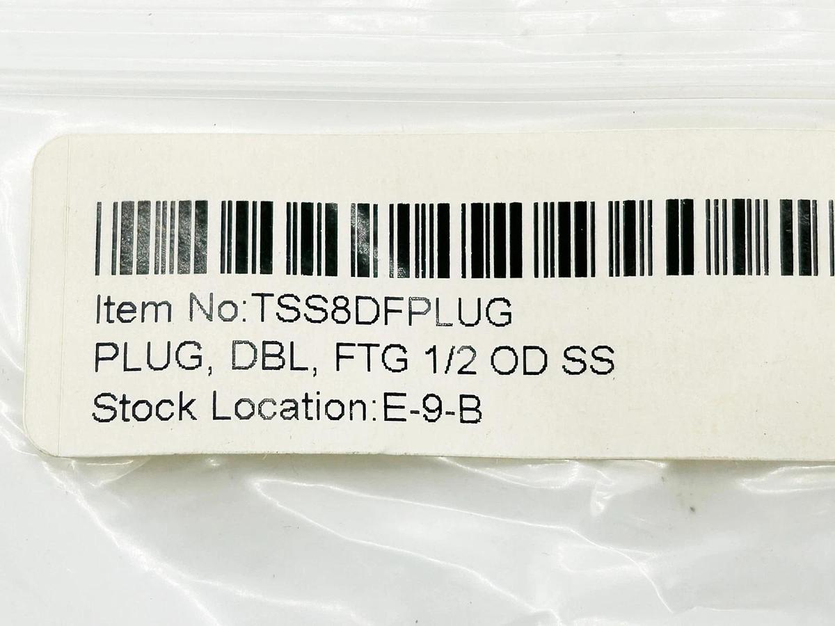 New Lot of 3 TYLOK TSS8DFPLUG Stainless Steel Plug 1/2" ID Tube Global Hex 316