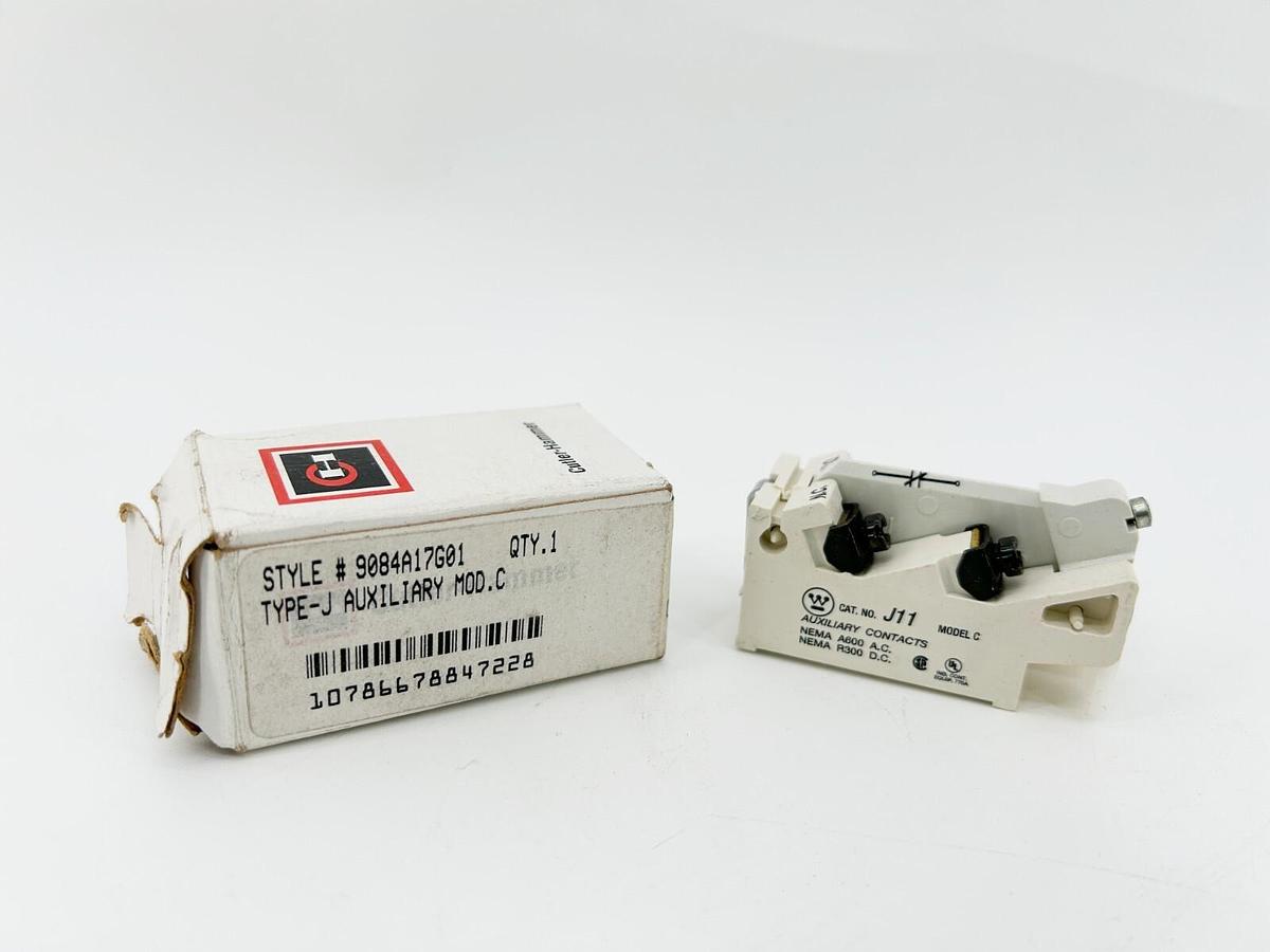 New Cutler Hammer J11 Auxiliary Contact NMA A600 AC R300 DC 9084A17G01