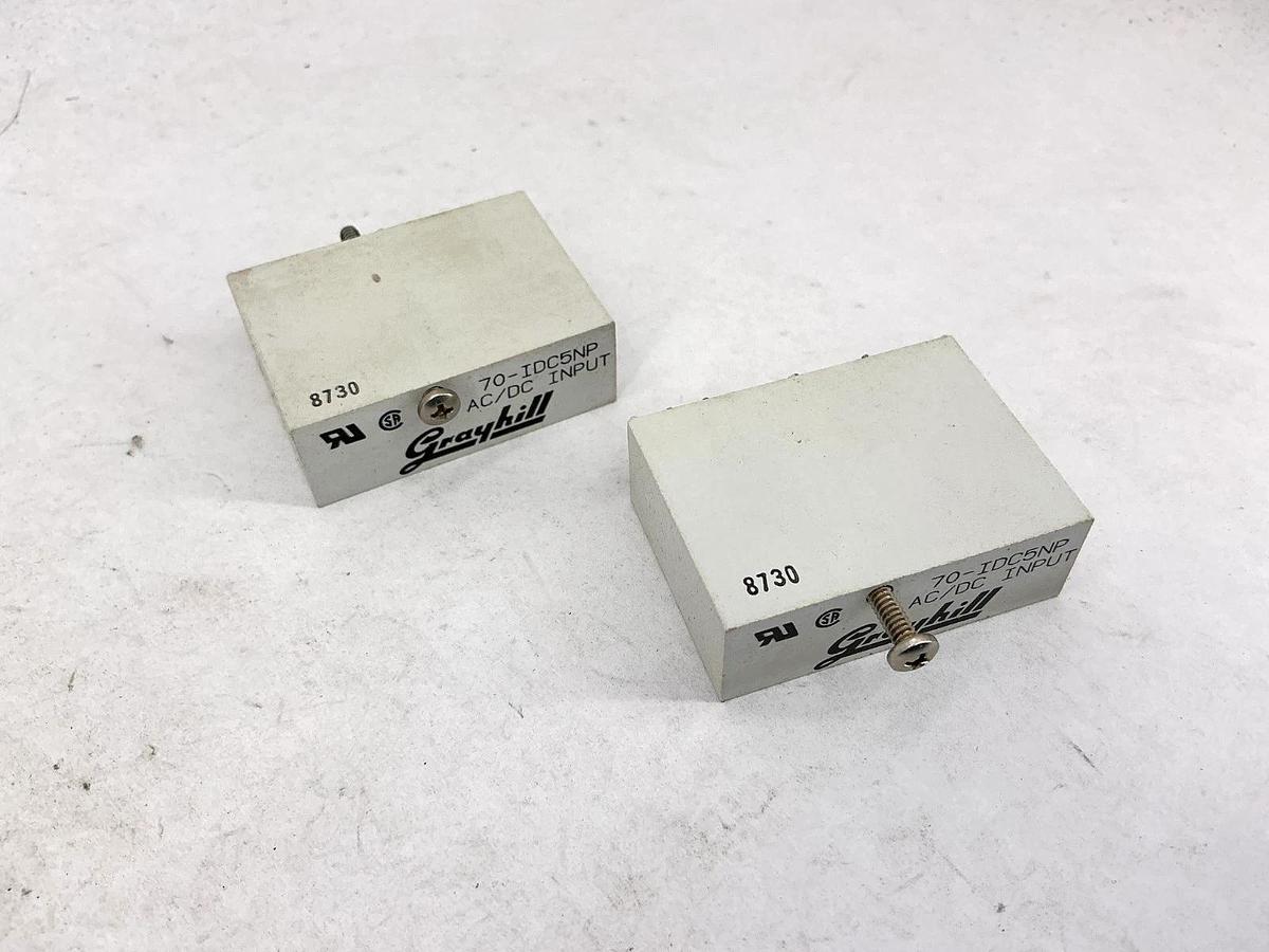 Lot of 2 New Grayhill 70-IDC5NP PLC I/O Module AC/DC Input 5-Pin 32V - No Box
