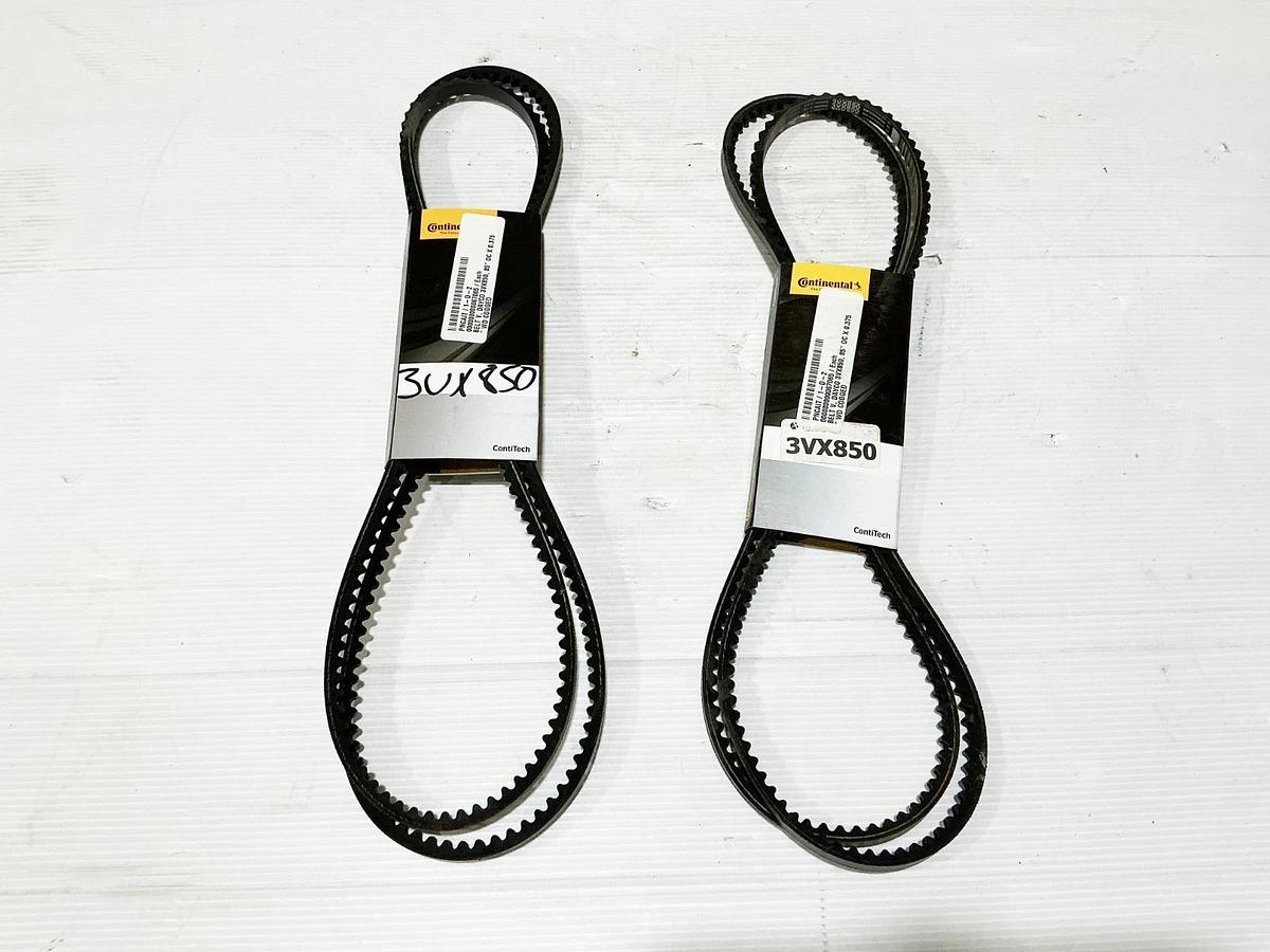 New Lot of 2 Continental 3VX850 Cogged V-Belt 85" OD 0.38Width 1 Rib - No Box