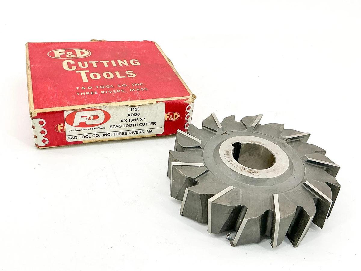 New F&D Cutting Tools 4X13/16X1 Stag Tooth Cutter 11123 A7426