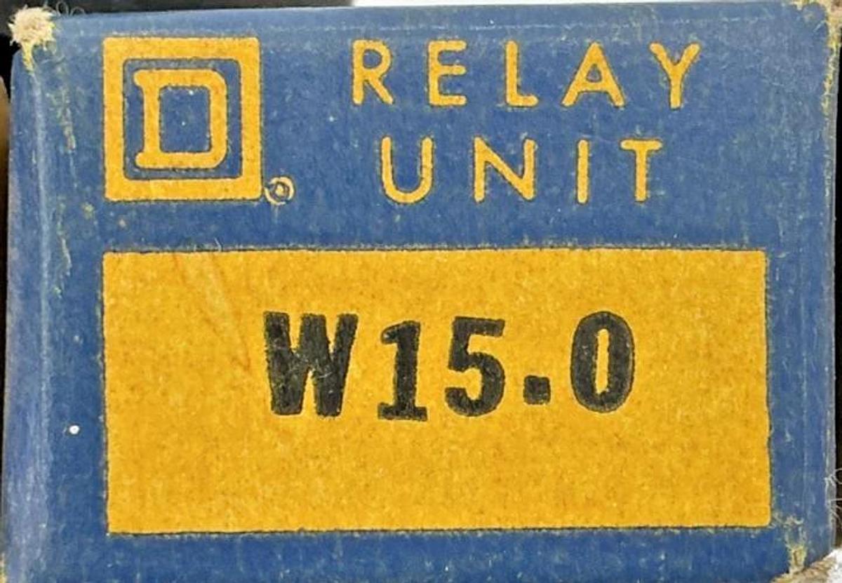 Lot of 2 New Square D W15.0 Overload Relay Unit
