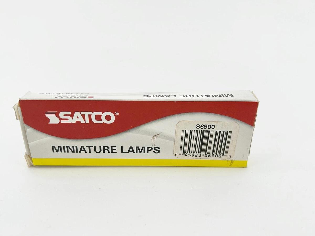 New Lot of 2 Satco S6900 Miniature Lamp 1.12W T1 3/4 15000 HRS 14V 73