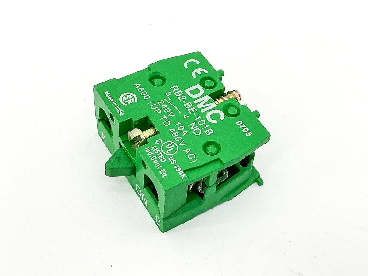 New Lot of 2 DMC RB2-BE-101B Contact Block 240V 10A - No Box