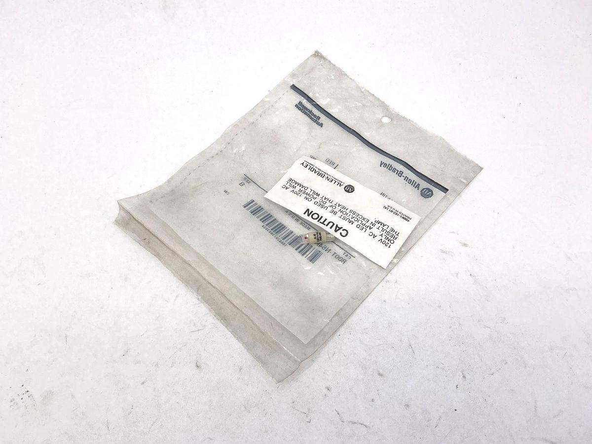 Lot of 2 New Allen Bradley 800T-N64R Ser B Red LED Lamp 120V Wedge Base