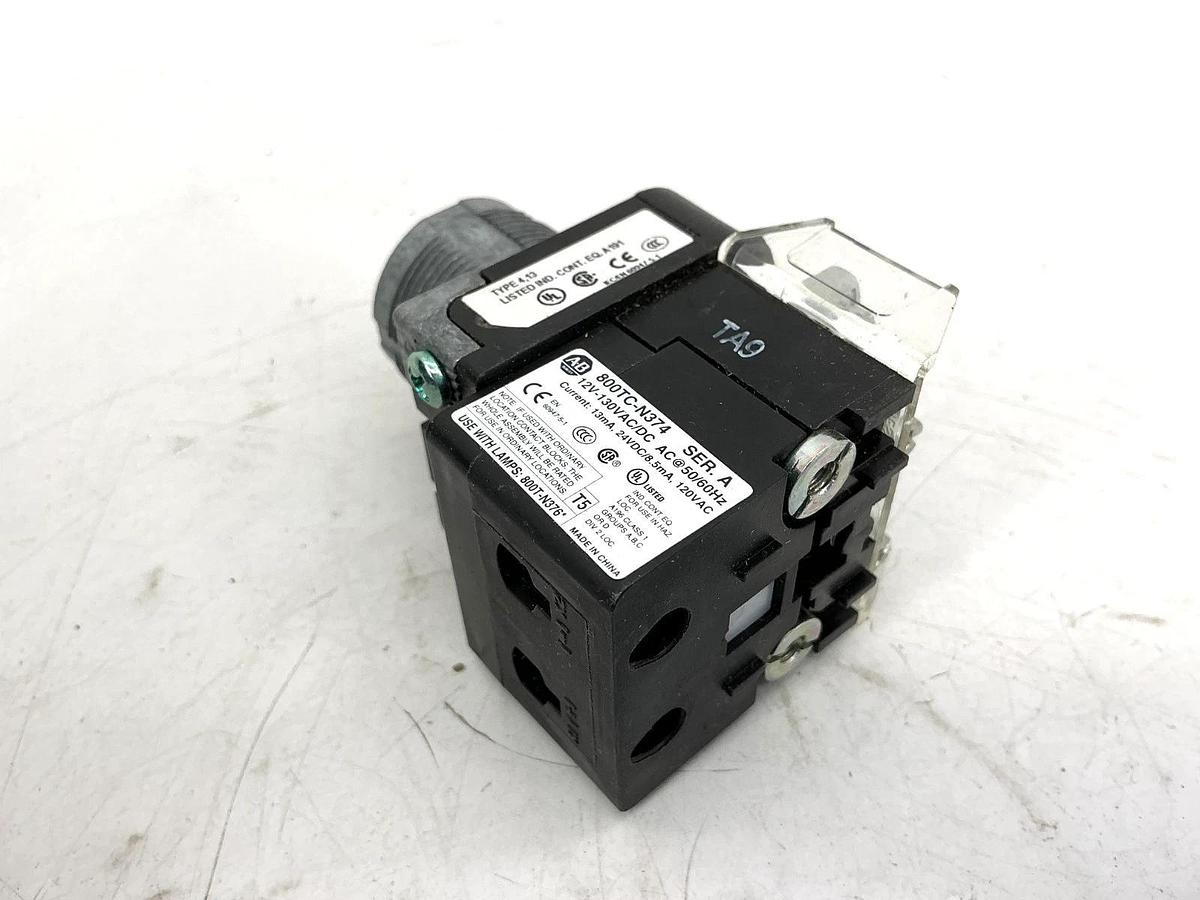 New Allen Bradley 800T-2JRH17KB7AX Ser V Selector Switch Red LED No Cap - No Box