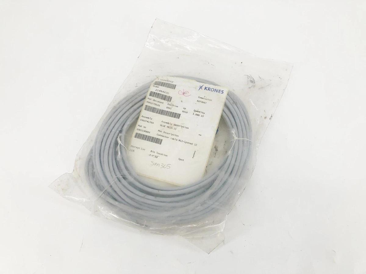 New Krones 0902190806 Connector Cable M12-Opened 12m Length