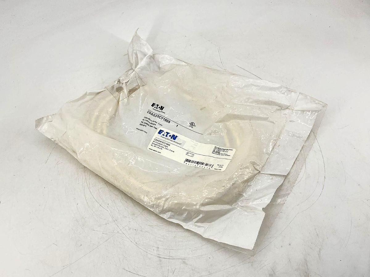 New Eaton CSAS3F3CY1805 Ser A1 AC Connector Cable Female 3-Pin 3-Wire 5m/16.4ft