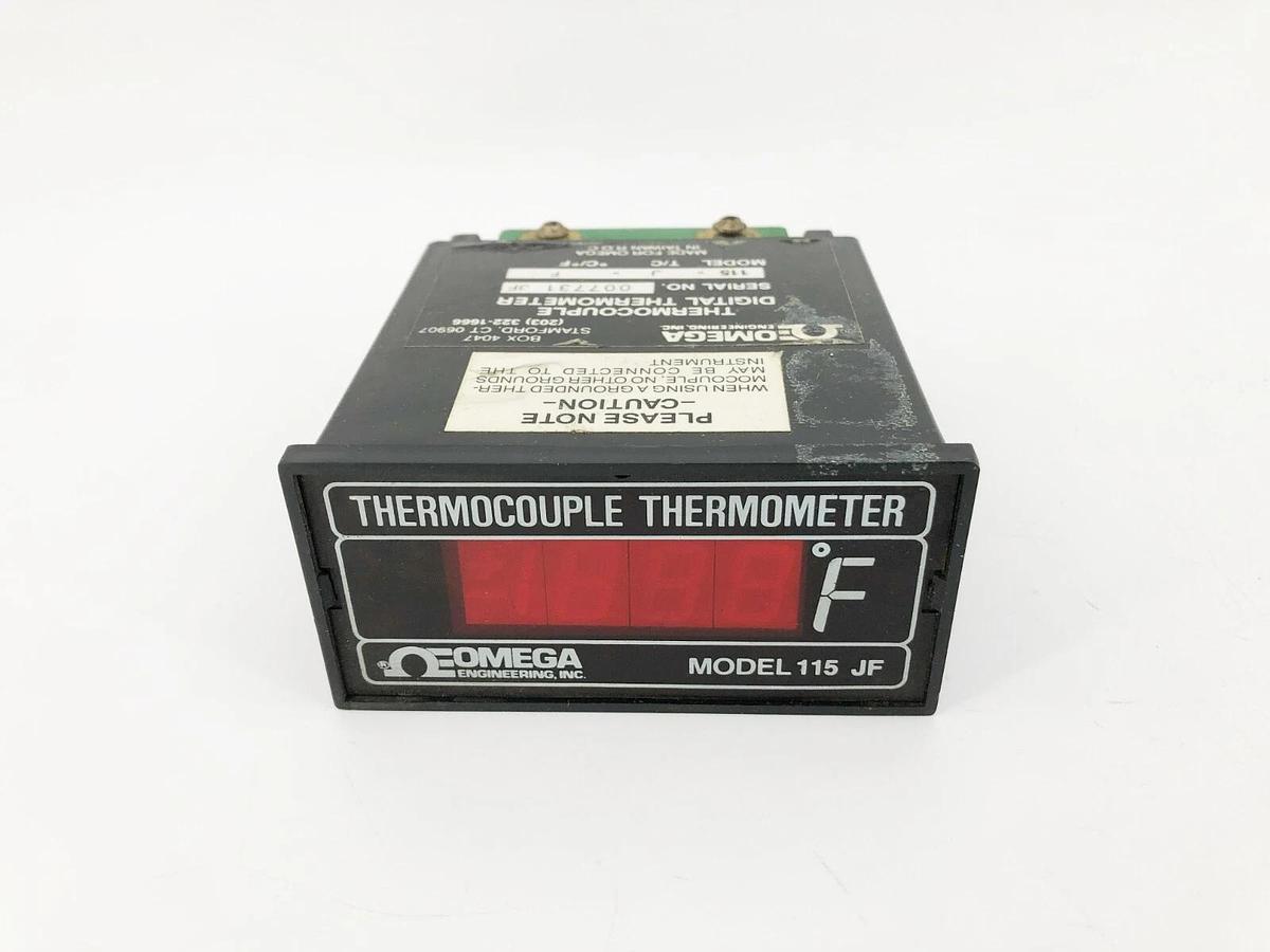 Used Omega 115-J-F Thermocouple Digital Thermometer 115JF