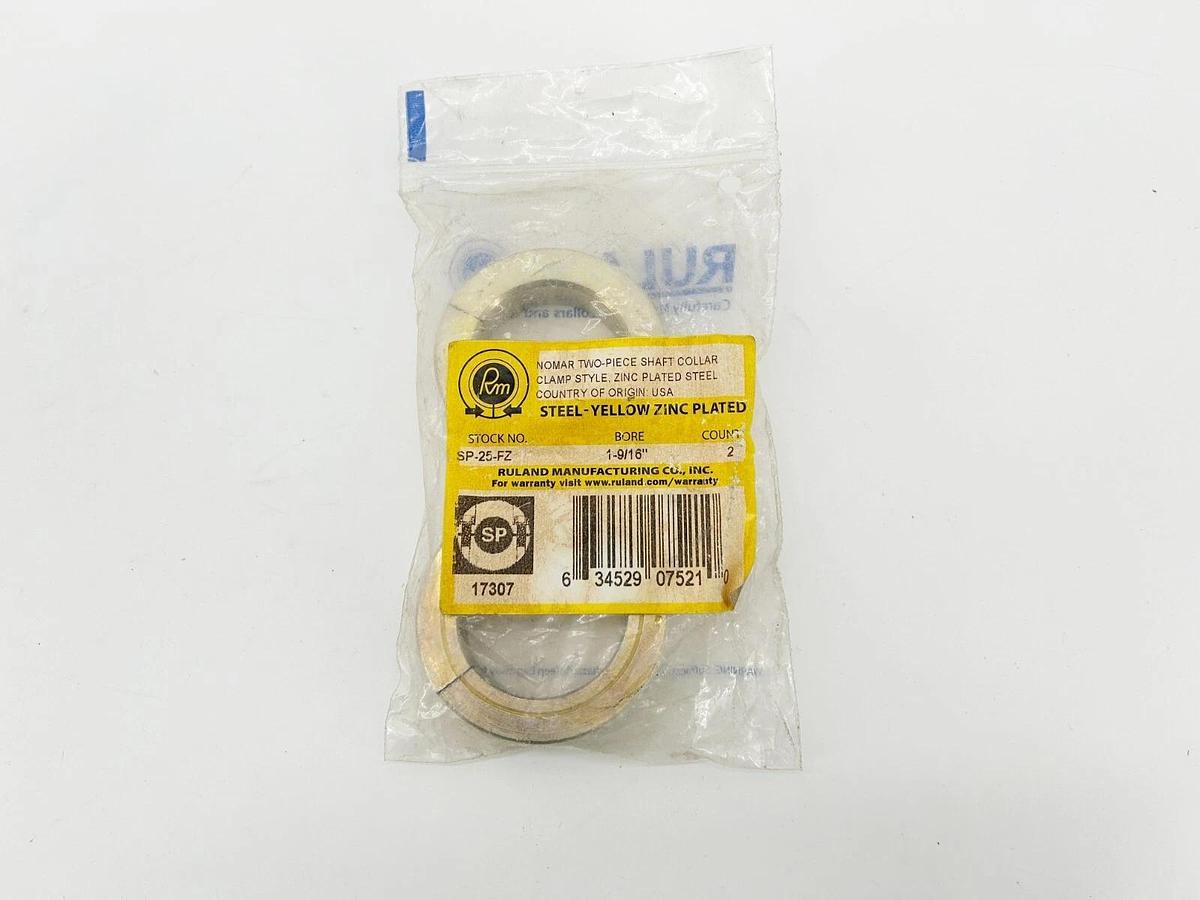 New Lot of 2 Ruland SP-25-FZ Steel Coupling 1-9/16" Bore Yellow Zinc Plated