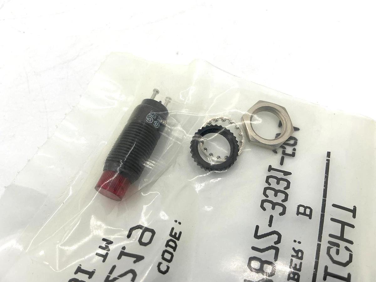 Lot of 5 Dialight 249-7872-3331-504F Panel Mount Indicators Red 2-Pin 28VDC