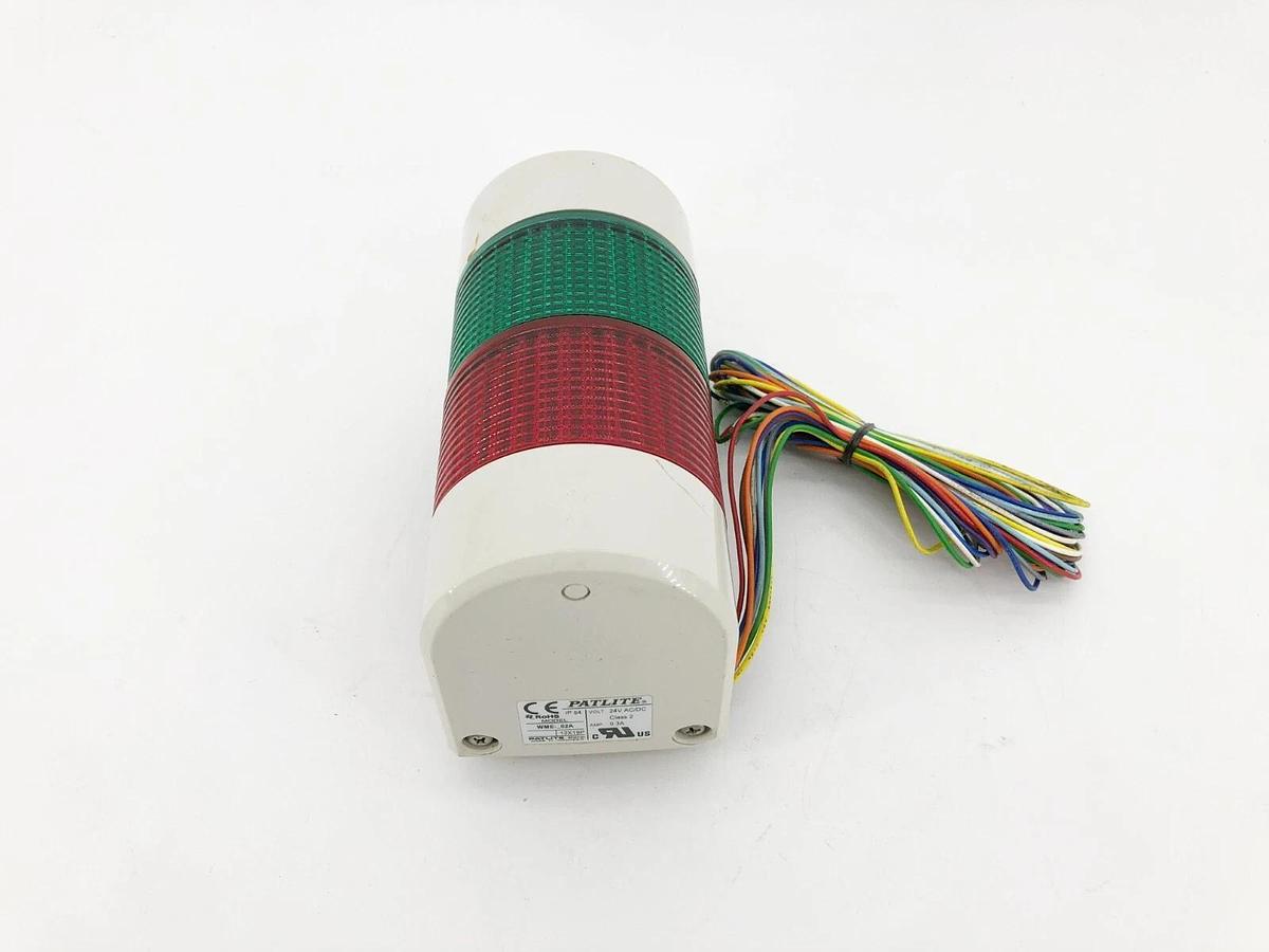 Used Patlite WME-202A-GR Light Tower 24VAC/DC Green/ Red