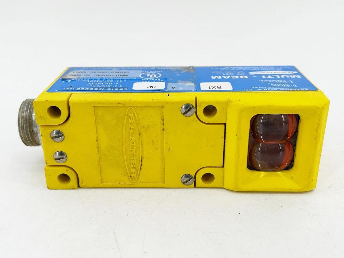 Used Banner Engineering RX1 Photoelectric Scanner Block 120V 50/60Hz 100VA RX1-A-LM3