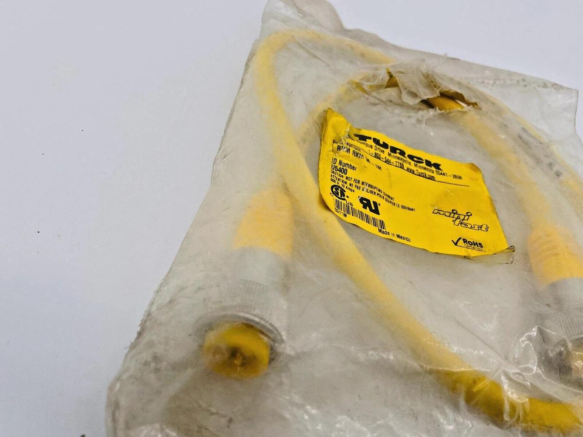 New Turck RSM RKM 36-1M Actuator and Sensor Cordset Male Female 3 Pin U5400