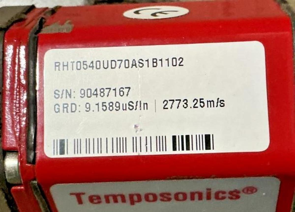 Used MTS RHT0540UD70AS1B1102 R-Ser Temposonics Linear Pos Sensor GRD 9.1589uS 7-Pin