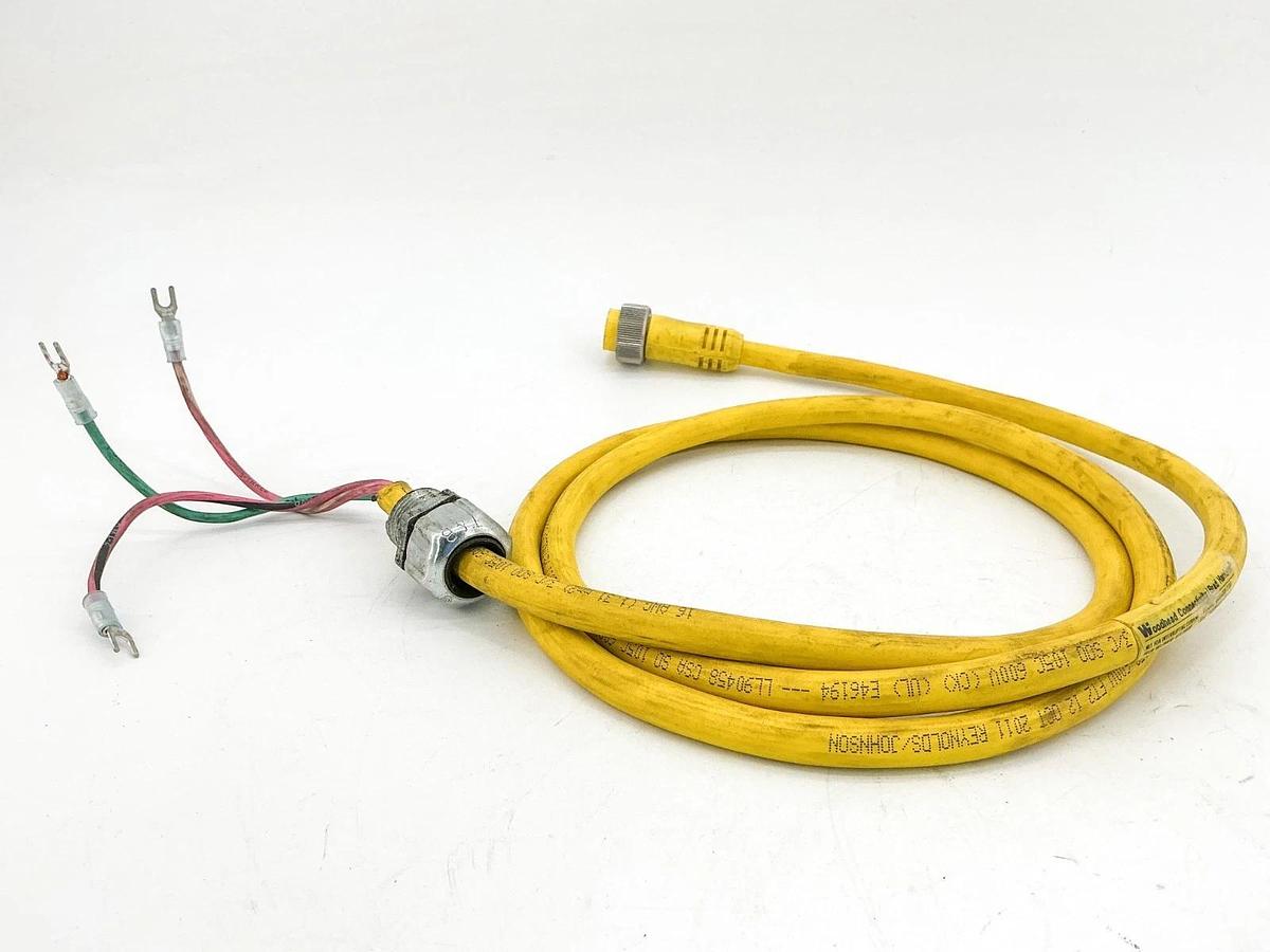 Used Woodhead 103002C01F0601 Cordset 600V 13A 3 Wire 6'