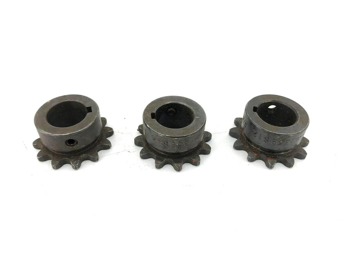 Lot of 3 New Martin 35BS12 Sprockets, 12 Teeth, 3/4" Bore