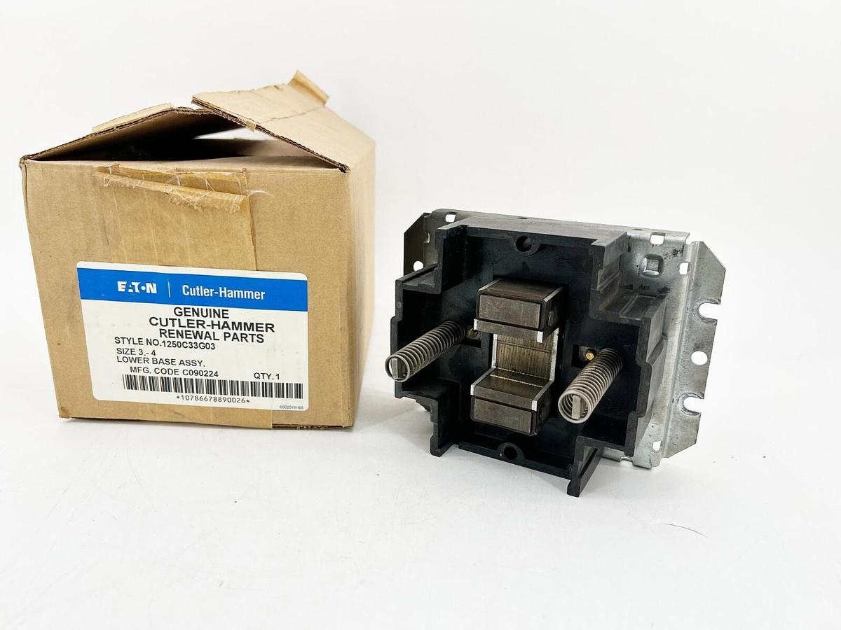 Used Cutler Hammer 1250C33G03 Lower Base Assembly Size 3-4 Model J 2-3 Pole