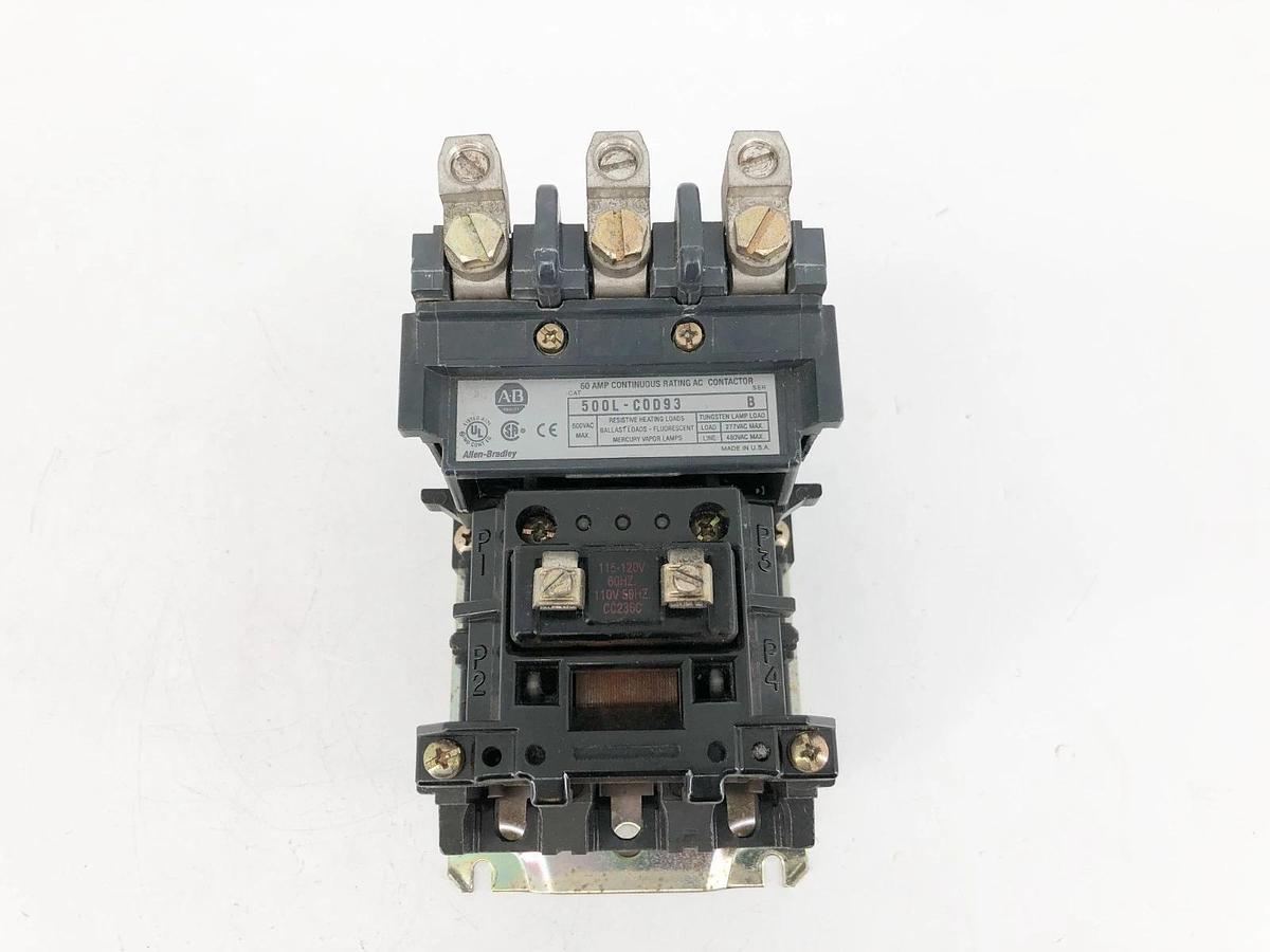 Used Allen Bradley 500L-COD93 Ser. B Motor Starter 115-120VAC Coil 60A