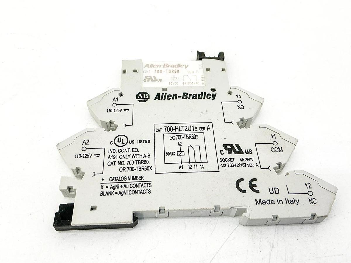 New Lot of 2 Allen Bradley 700-HLT2Z Terminal Block Relay 110/125V Ser.A -No Box