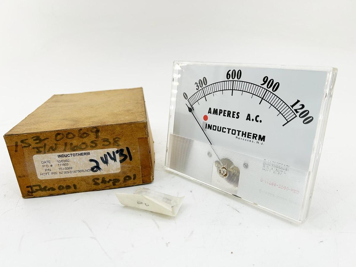 New Inductotherm 153-0069 Gauge 1200 Amperes A.C. N3869-D14756RLNONE