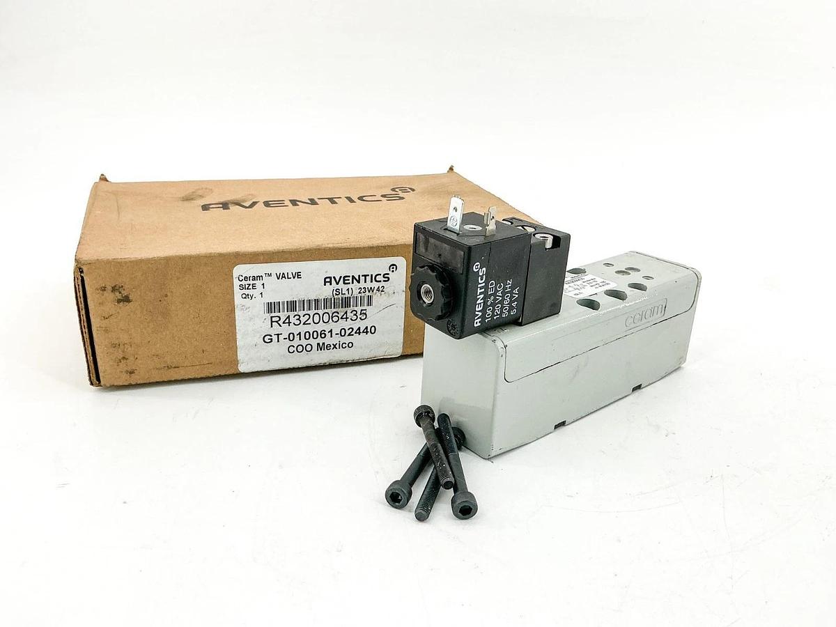 New Aventics R432006435 Solenoid Valve 150PSI 120Vac 5.4VA GT-010061-02440