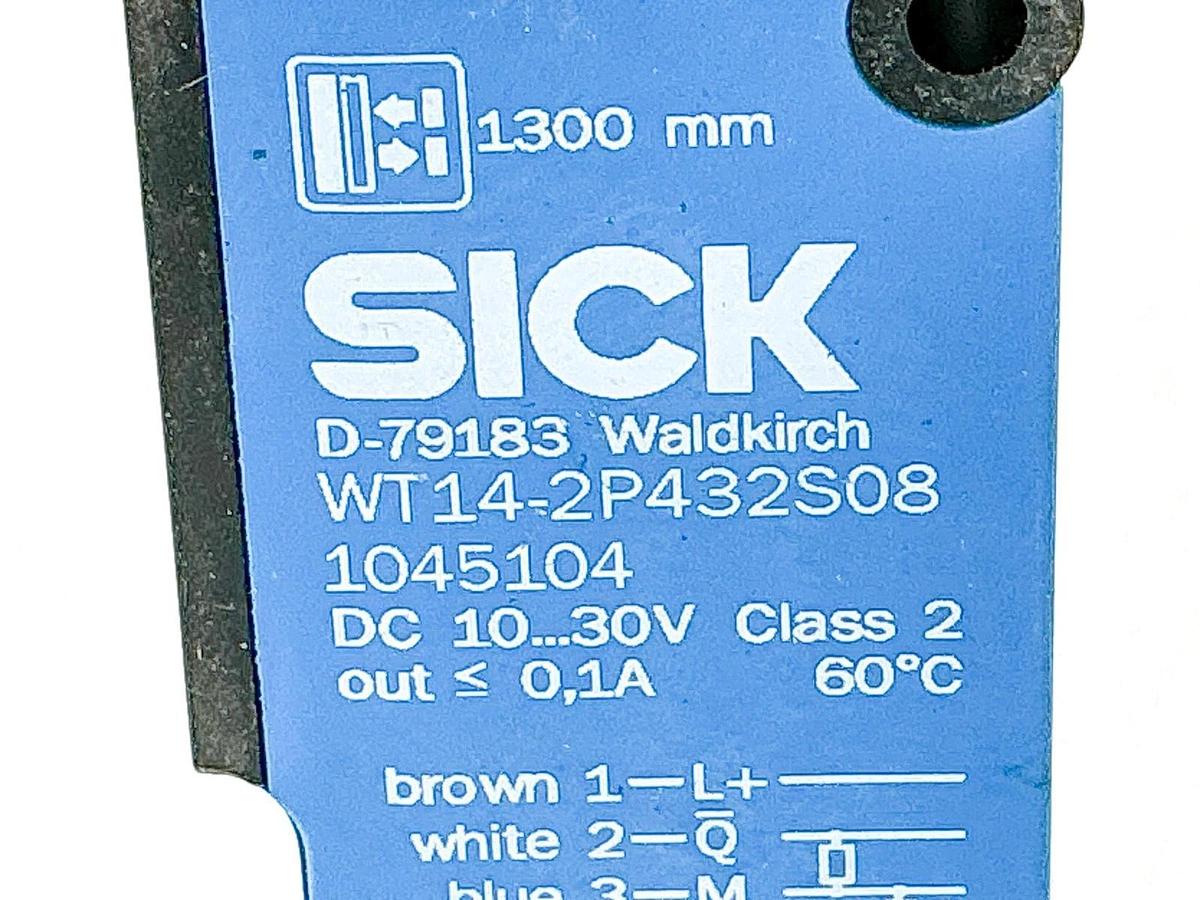 New Sick WT14-2P432S08 Photoelectric Sensor 10-30VDC Class 2 1045104 - No Box