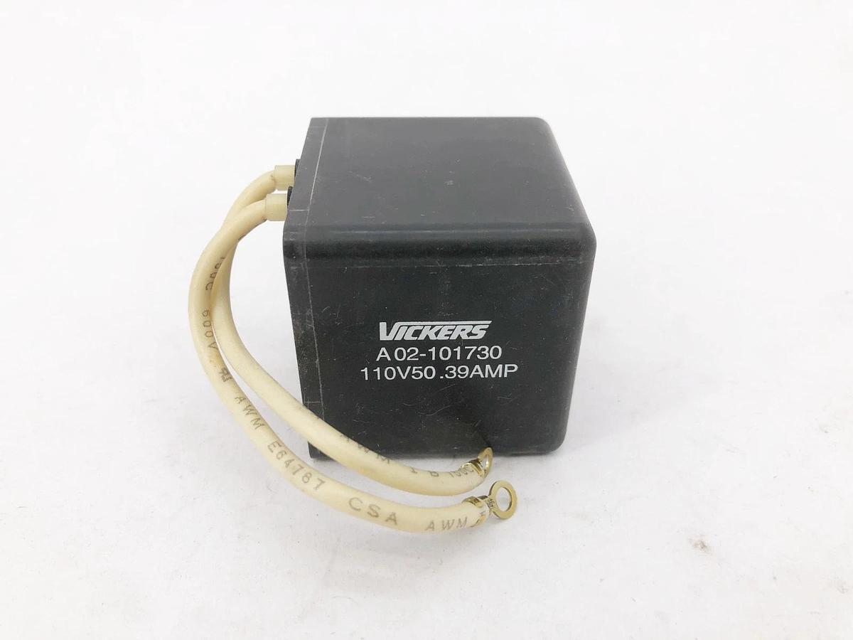 New Vickers A 02-101730 Solenoid Valve Coil Black 110V50 .39A - No Box