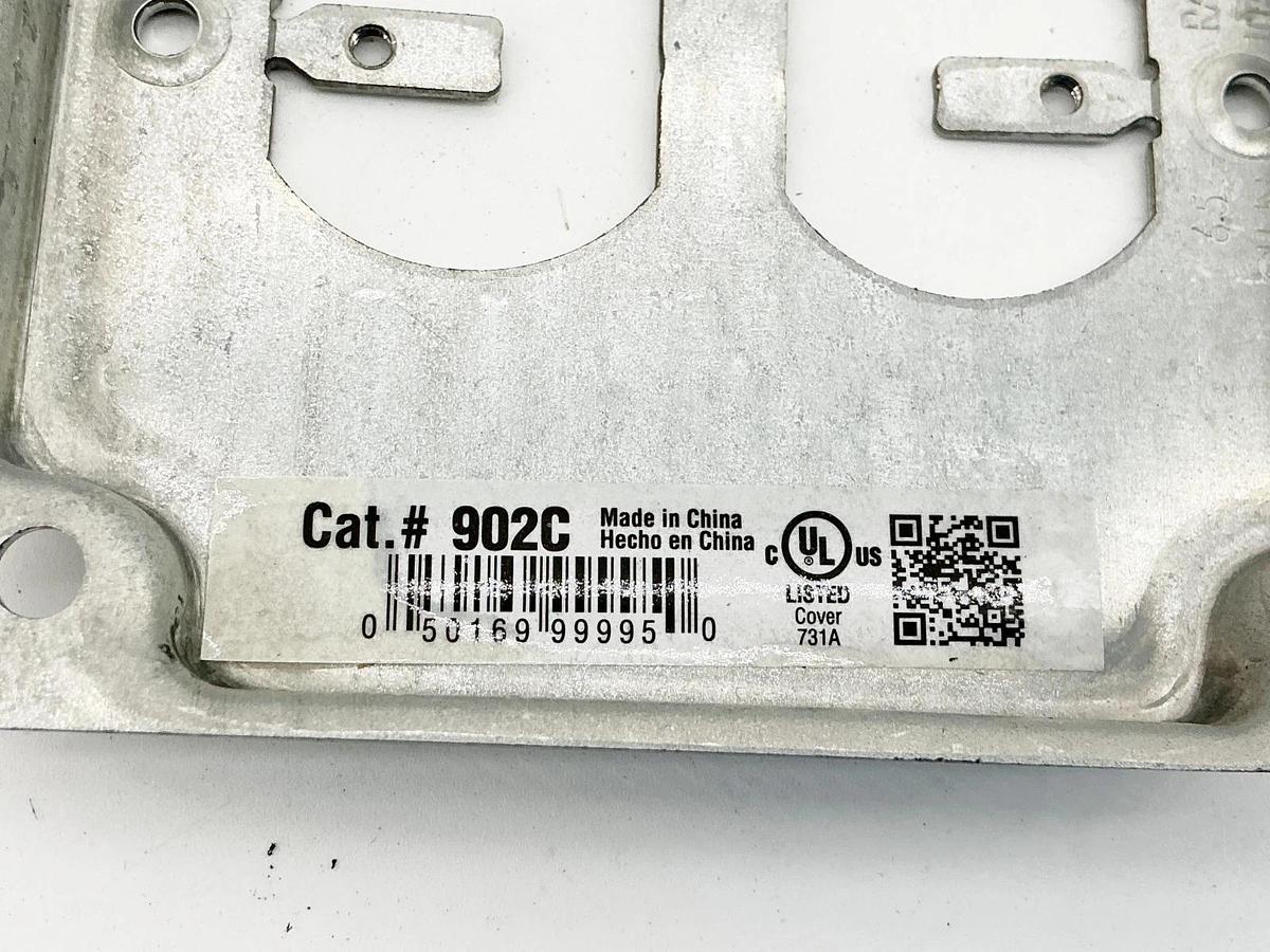 New Box of 7 Hubbell 902C 4" Square Cover Duplex Receptacle