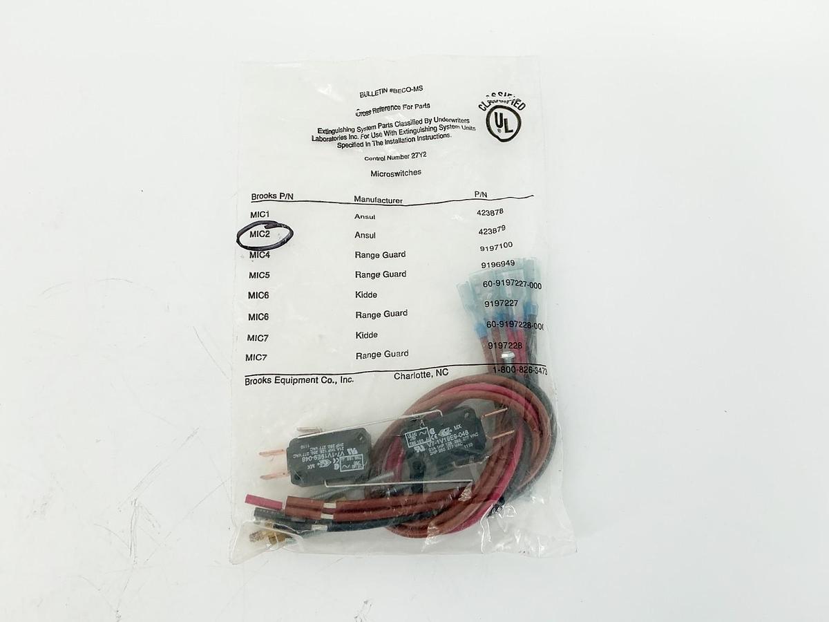 New Lot of 2 Brooks MIC2 Micro Switch 21A 2HP 277V