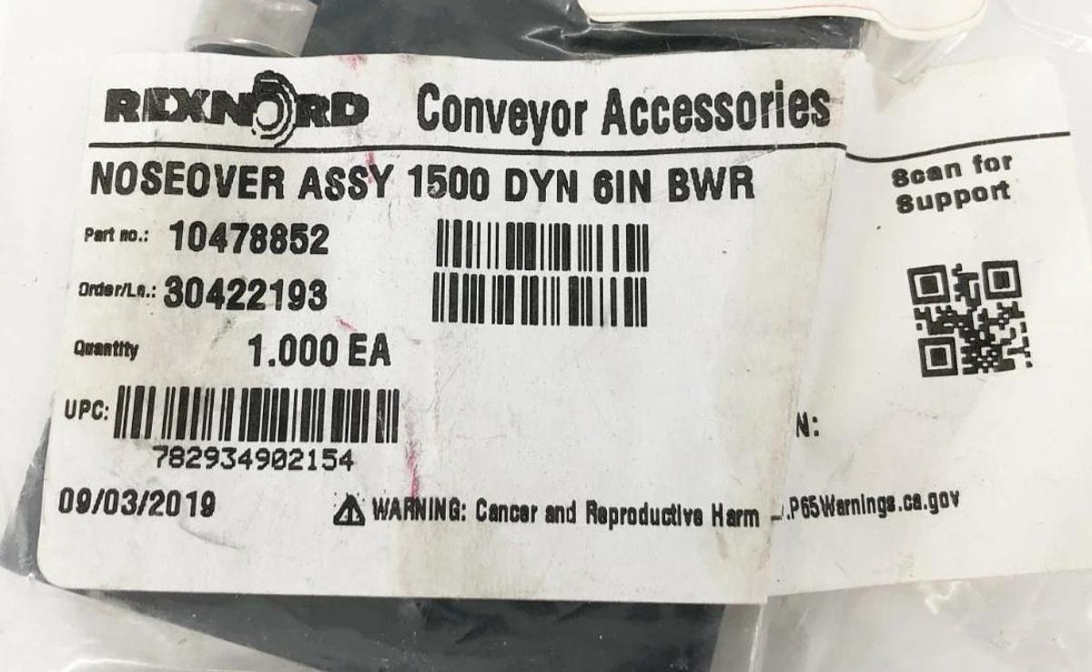 New Rexnord 10478852 Nose-Over Assembly 1500 DYN 6IN BWR