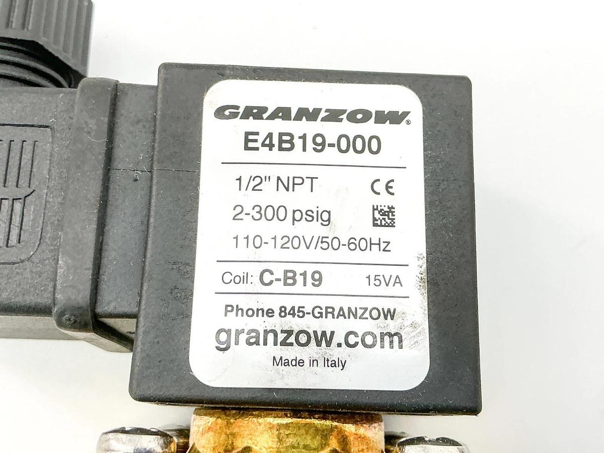 New Granzow E4B19-000 Solenoid Valve 2 Way 1/2"NPT 110/120V 300PSIG