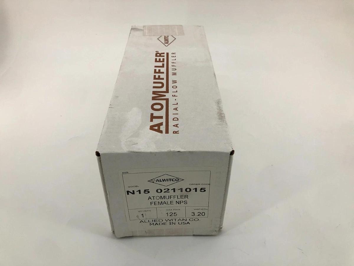 New Alwitco N15 0211015 Air Exhaust Muffler 1.5" Female NPS - Sealed Box