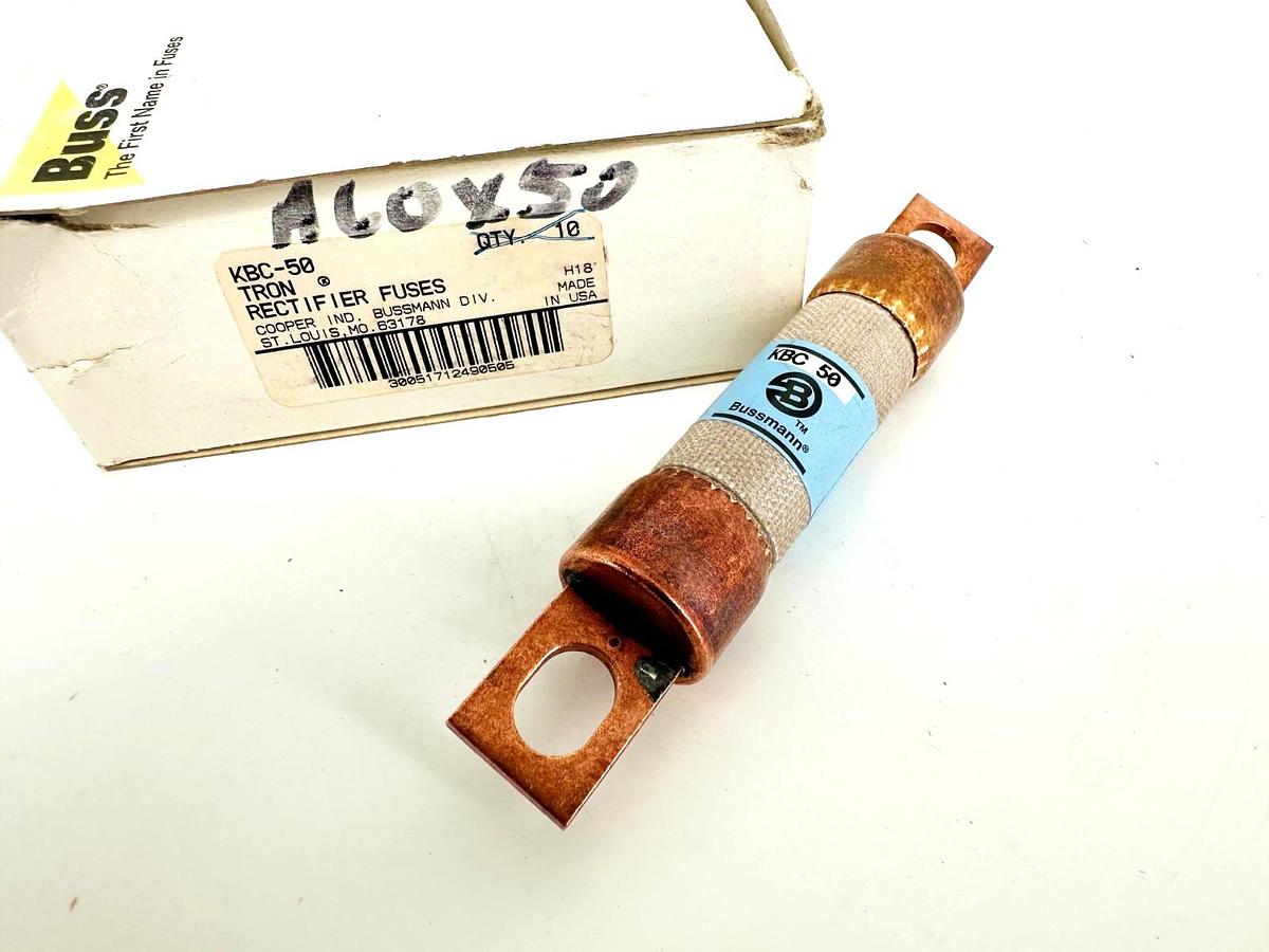 New Bussmann KBC-50 Tron Rectifier Fuse 50A 600V - No Box