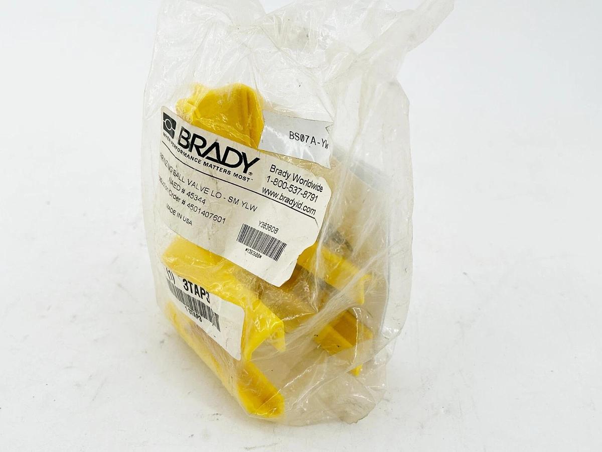 New Brady BS07A-YW Prinzing Ball Balve Lockout Yellow 1/2"-2-1/2"