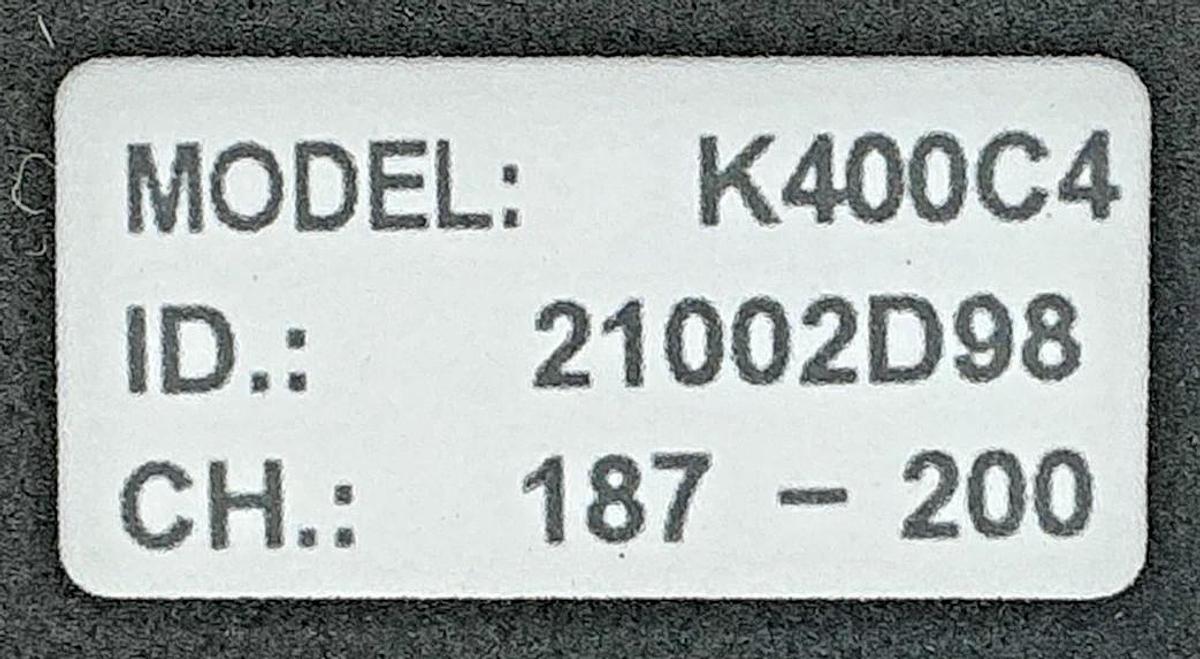 New Inmotion Controls K400C4 Replacement Transmitter Channel 187-200 - No Box