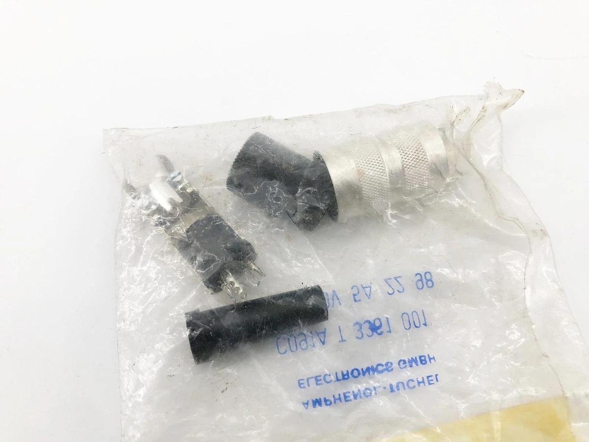 Lot of 2 New Amphenol C091A-T-3361-001 Female DIN 5-Pin Cable Connectors 250V 5A