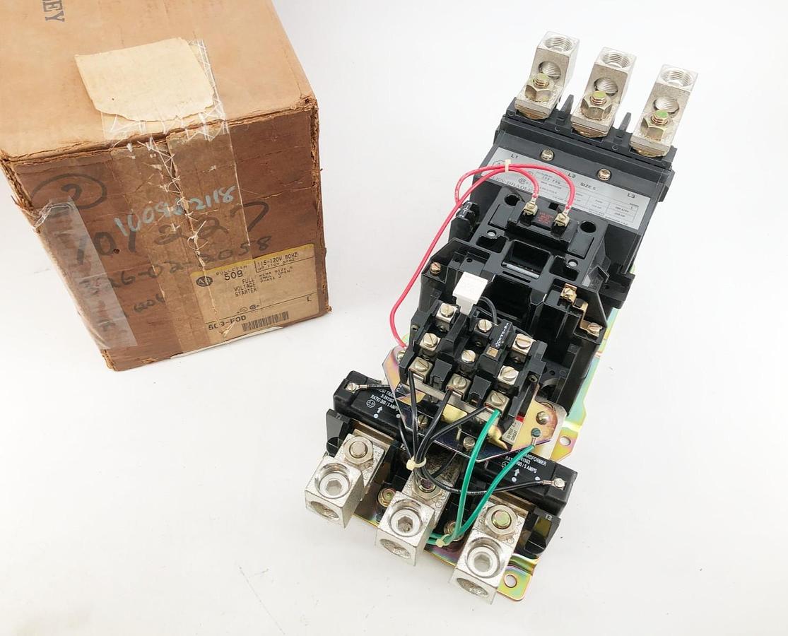 New Allen Bradley 509-FOD Ser. L Non-Rev Starter Size 5 120V Coil 270A 3PH