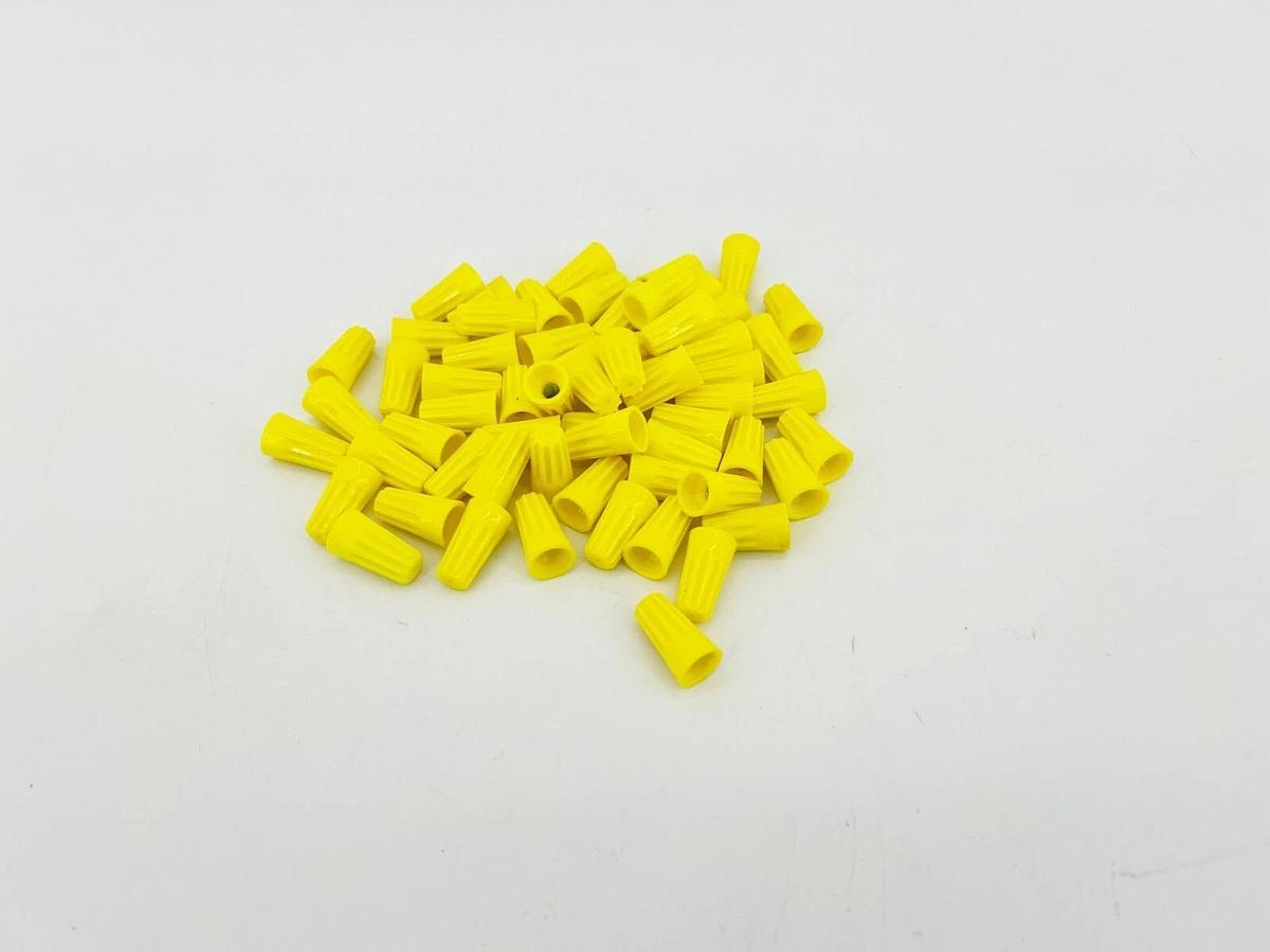Lot of 65 Lawson 25004 Wire Connectors, Standard Temp, 18-12 AWG, Yellow
