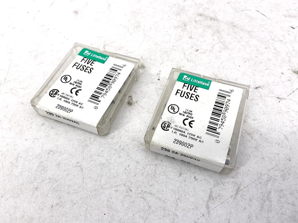 Lot of 17 New Littelfuse 239002P Slo-Blo Glass Fuse 0239002.VXP 239 2A 250VAC