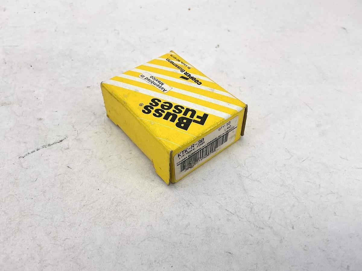 New Bussmann KTK-R-30 Limitron Current-Limiting Class CC Fuse 30A 600V Box of 10