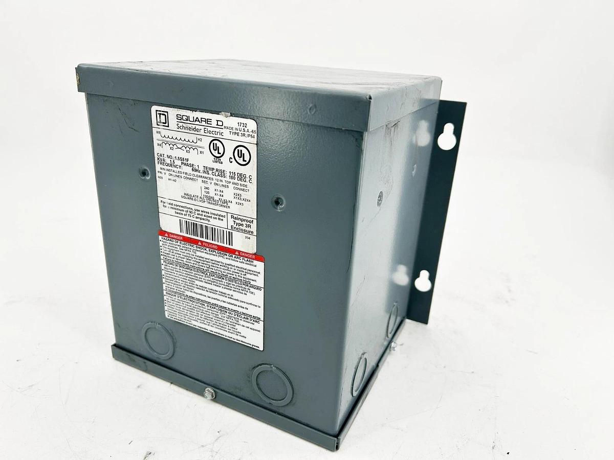 New Square D 1.5S51F Transformer 600V 1.5KVA 60Hz General Purpose