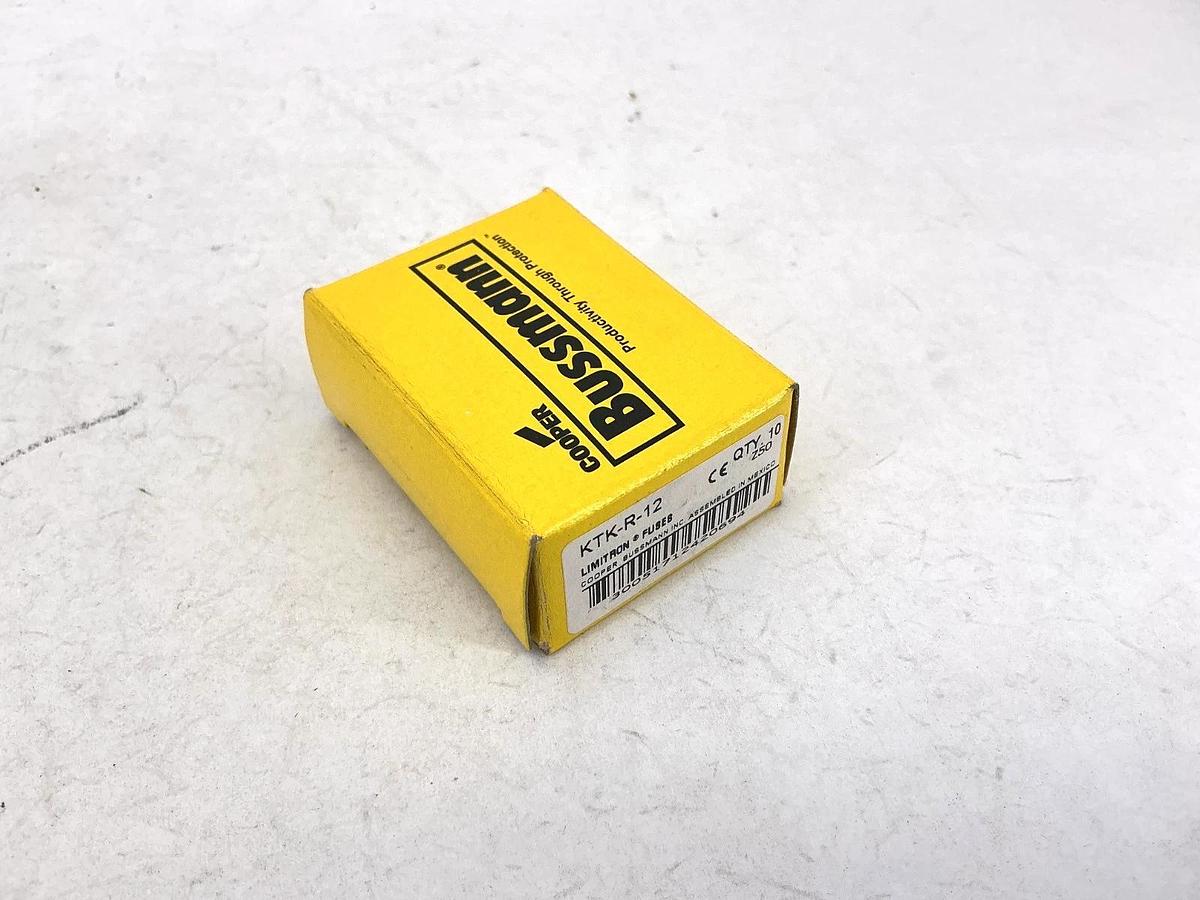 New Bussmann KTK-R-12 Limitron Current-Limiting Class CC Fuse 12A 600V Box of 10