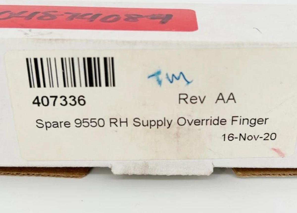 Lot of 2 New Videojet 407336 Spare 9550 RH Supply Override Fingers Rev AA